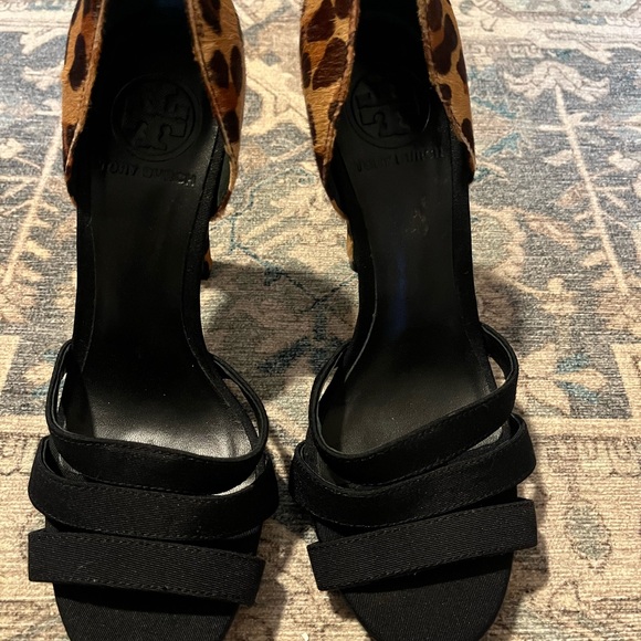 Tory Burch Shoes - Tory Burch Leopard and Black Heels